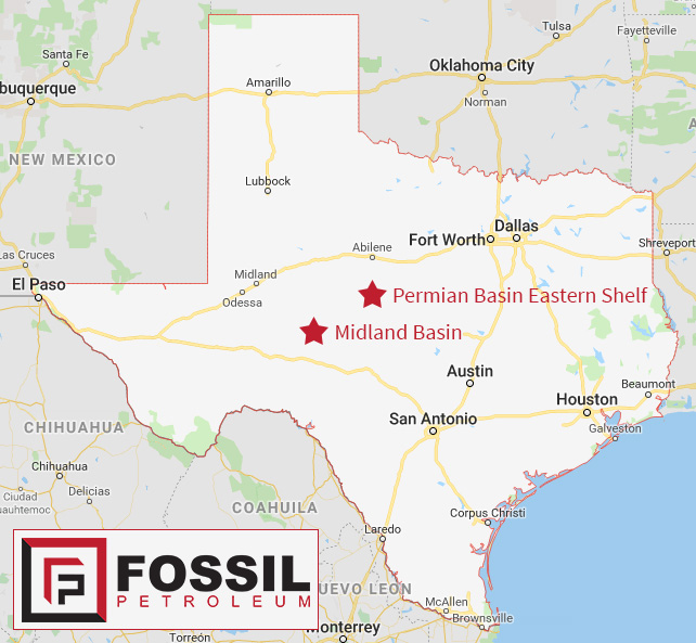 Map of Fossil Petroleum Operations